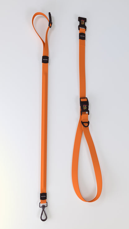 Orange Trailblazer Stiff Leash - Funky Furball Pet Co.